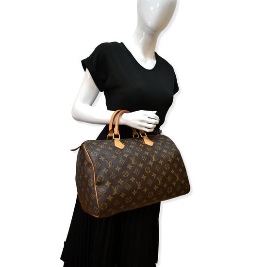 Louis Vuitton Monogram Speedy 35 - Brown Handle Bags, Handbags - LOU776021