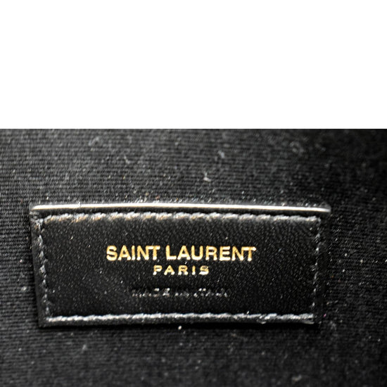 Saint Laurent Black Matelassé Quilted Leather Monogram Bill Pouch Saint  Laurent Paris