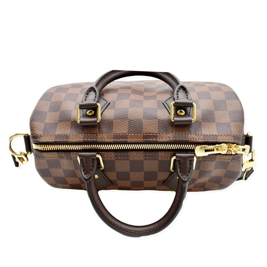 LV Speedy Bandoulière 25 Damier Ebene GHW 25 × 19 × 15 cm Made in France  Year 2022 9-9.5/10 Great (some interior signs of use and marks…