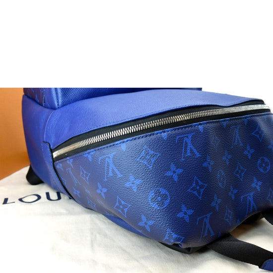 Leather backpack Louis Vuitton Blue in Leather - 9590707