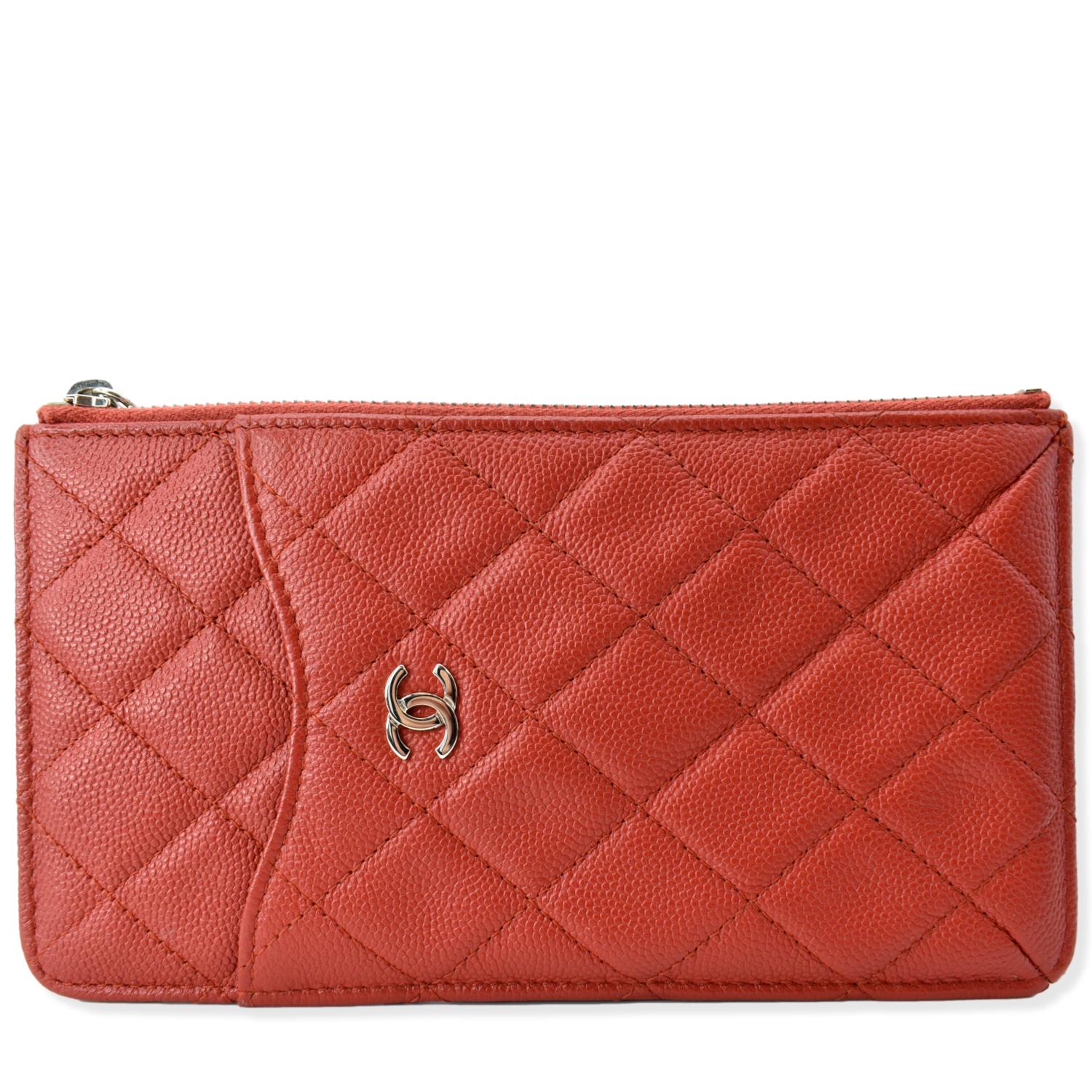 Chanel Classic Caviar Flat Wallet Pouch