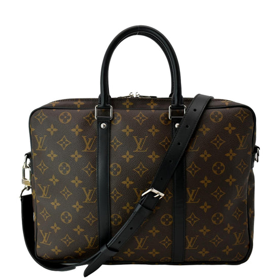 Auth LOUIS VUITTON PORTE DOCUMENTS VOYAGE Business Bag Briefcase