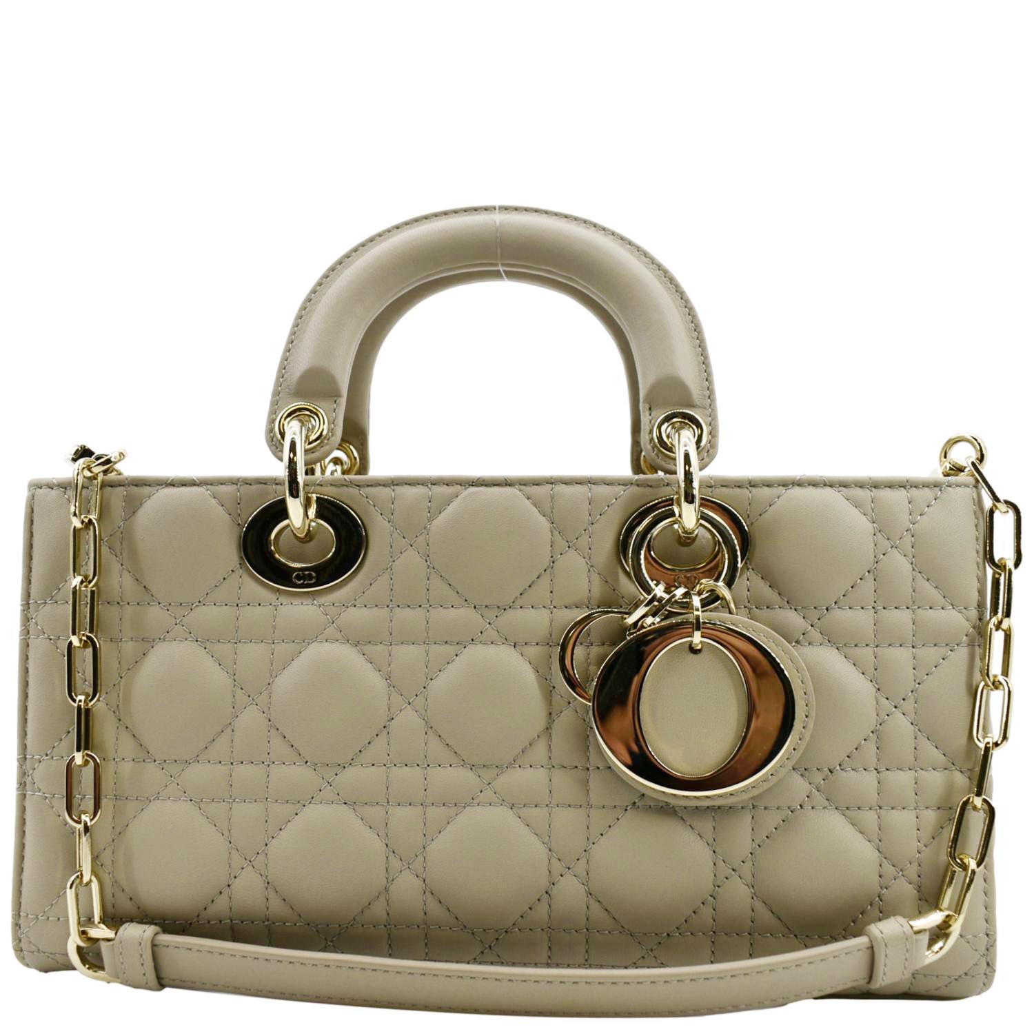 Medium Lady D-Joy Bag Sand-Colored Cannage Lambskin