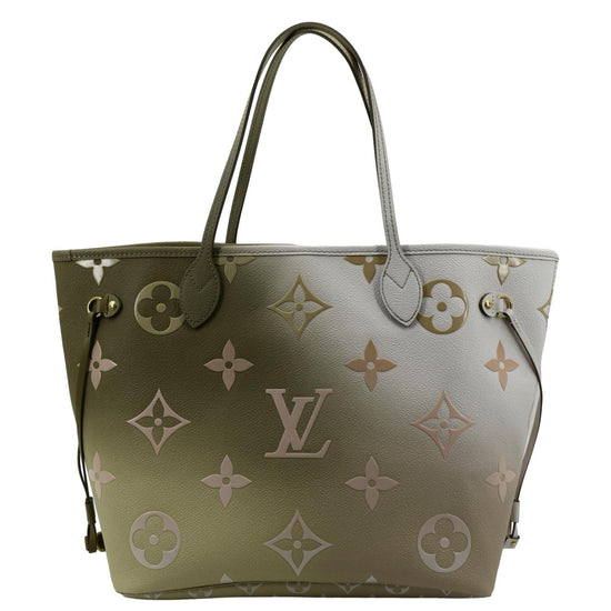 Louis Vuitton Neverfull MM Sunset Kaki in Coated Canvas with Gold