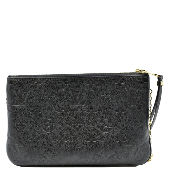 Louis Vuitton Double Zip Shoulder Bag M68568 Monogram Empreinte Black  Authentic