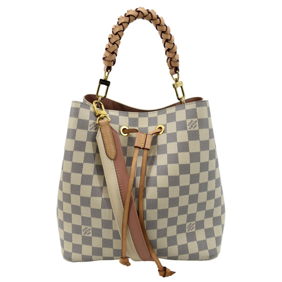 USED Louis Vuitton Damier Azur Canvas with Braided Handle NeoNoe