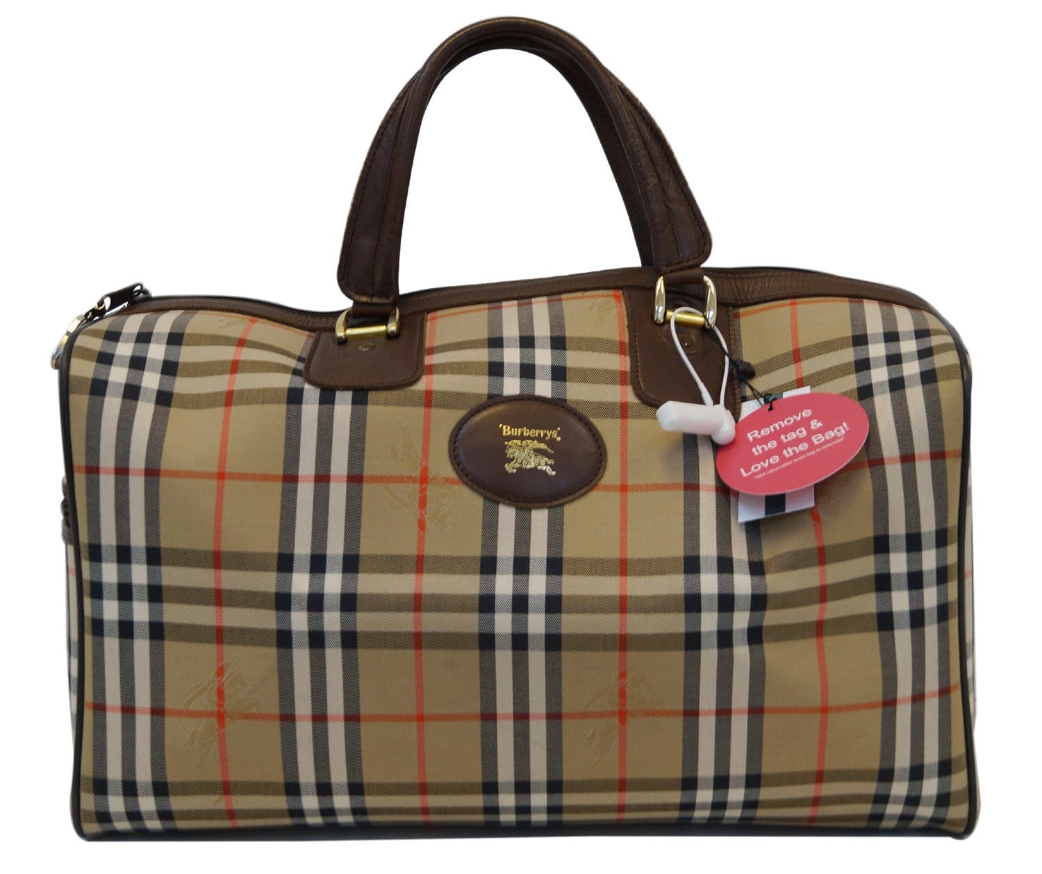 Burberry's Check Canvas Weekender - Green Luggage and Travel, Handbags -  BSUYR32120