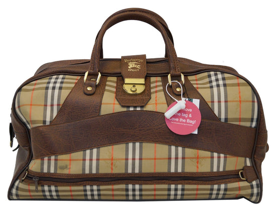 Leather travel bag Burberry Brown in Leather - 33604367
