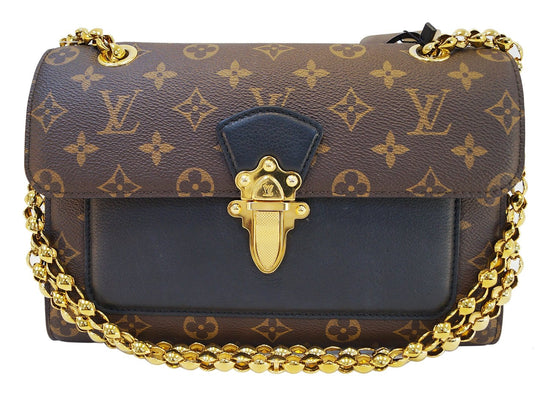 Louis Vuitton Brown & Red Monogram Victorie Shoulder Bag