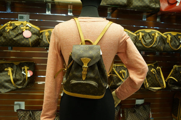Authentic LOUIS VUITTON Monogram Mini Montsouris Backpack E3196 – Dallas Designer Handbags