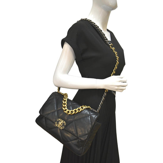 NWT Chanel 19 Large Lambskin Flap Shoulder Bag Rare Color Retails $7100