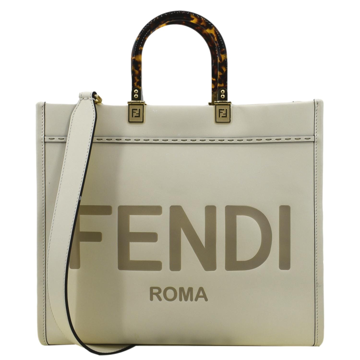 Fendi Canvas Leather Speedy Handbag Purse Made In Italy