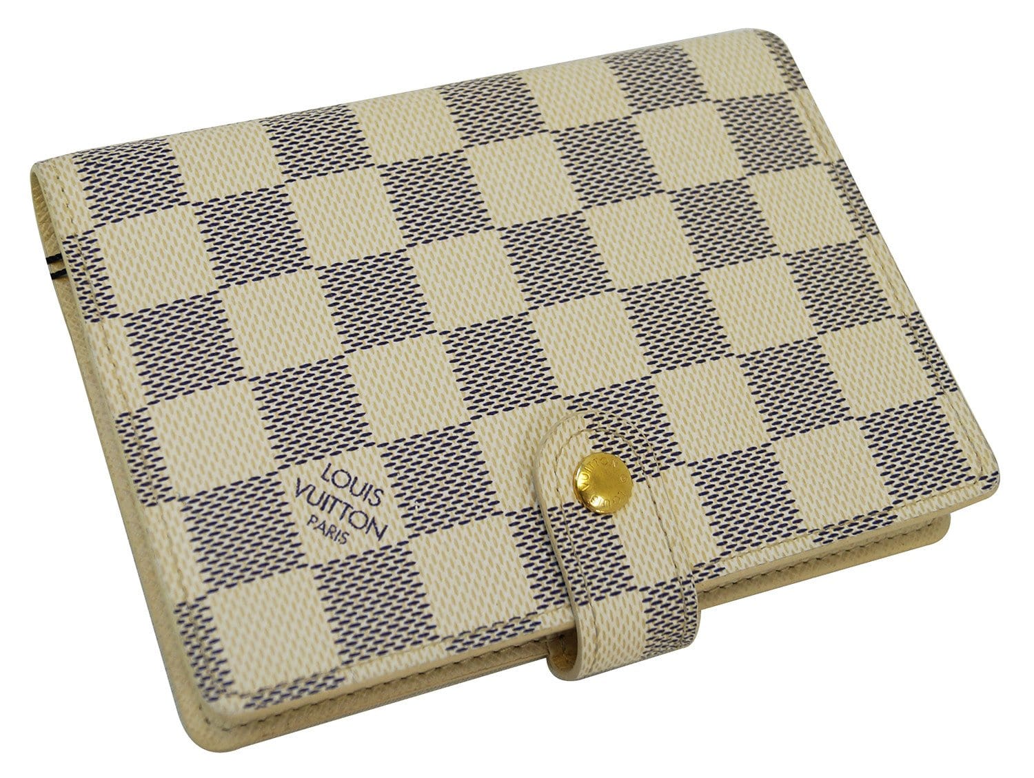 LOUIS VUITTON Damier Azur Agenda PM Day Planner Cover