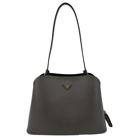 PRADA: Matinée handbag in saffiano leather - Black