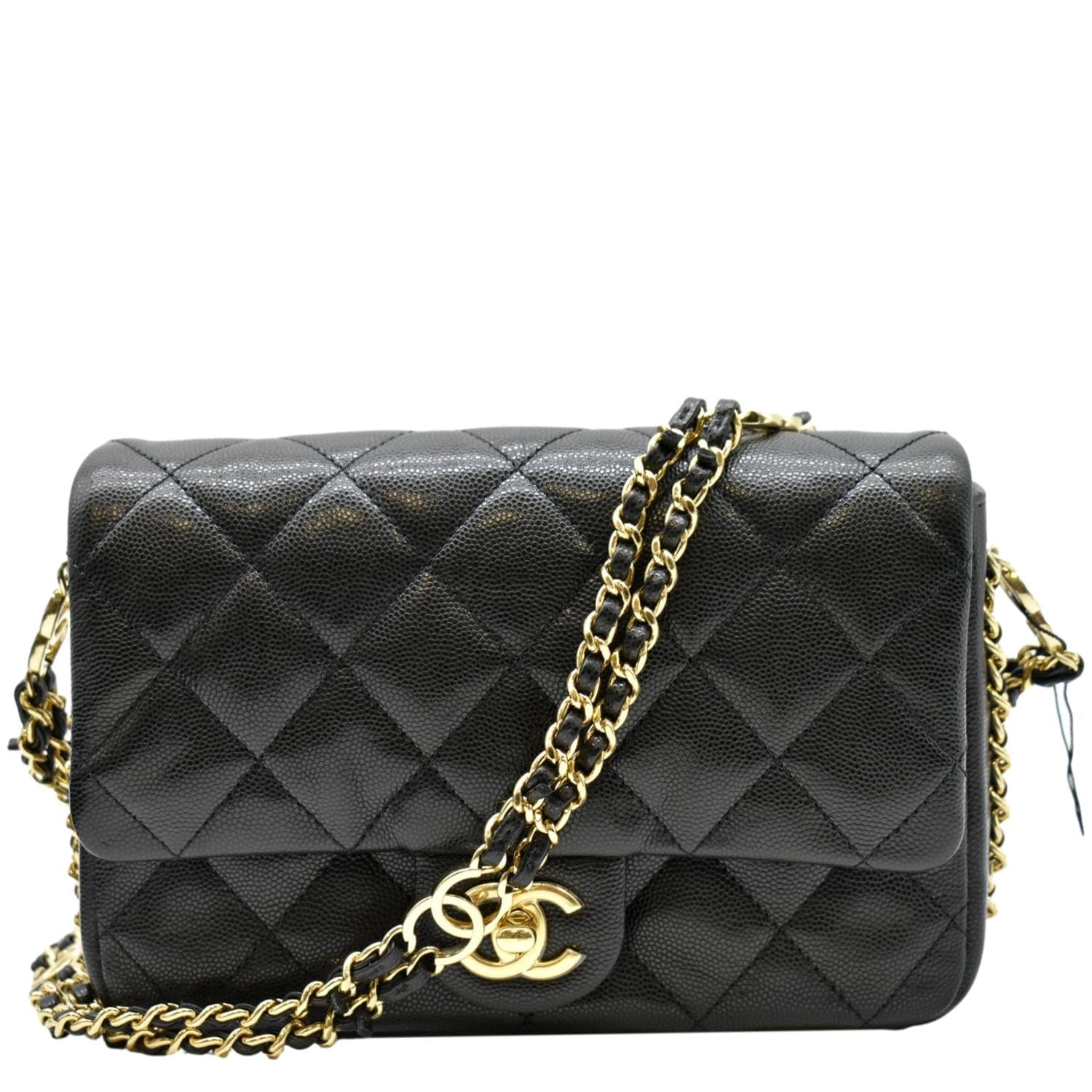 Chanel Mini Chain Around Flap Bag - Black Shoulder Bags, Handbags