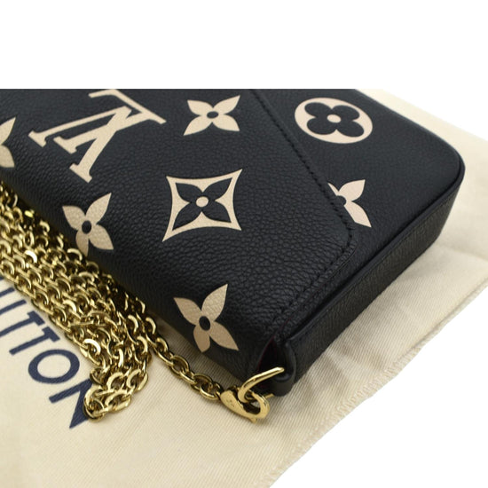 LOUIS VUITTON Felicie Pochette Monogram Empreinte Crossbody Bag Bicolo