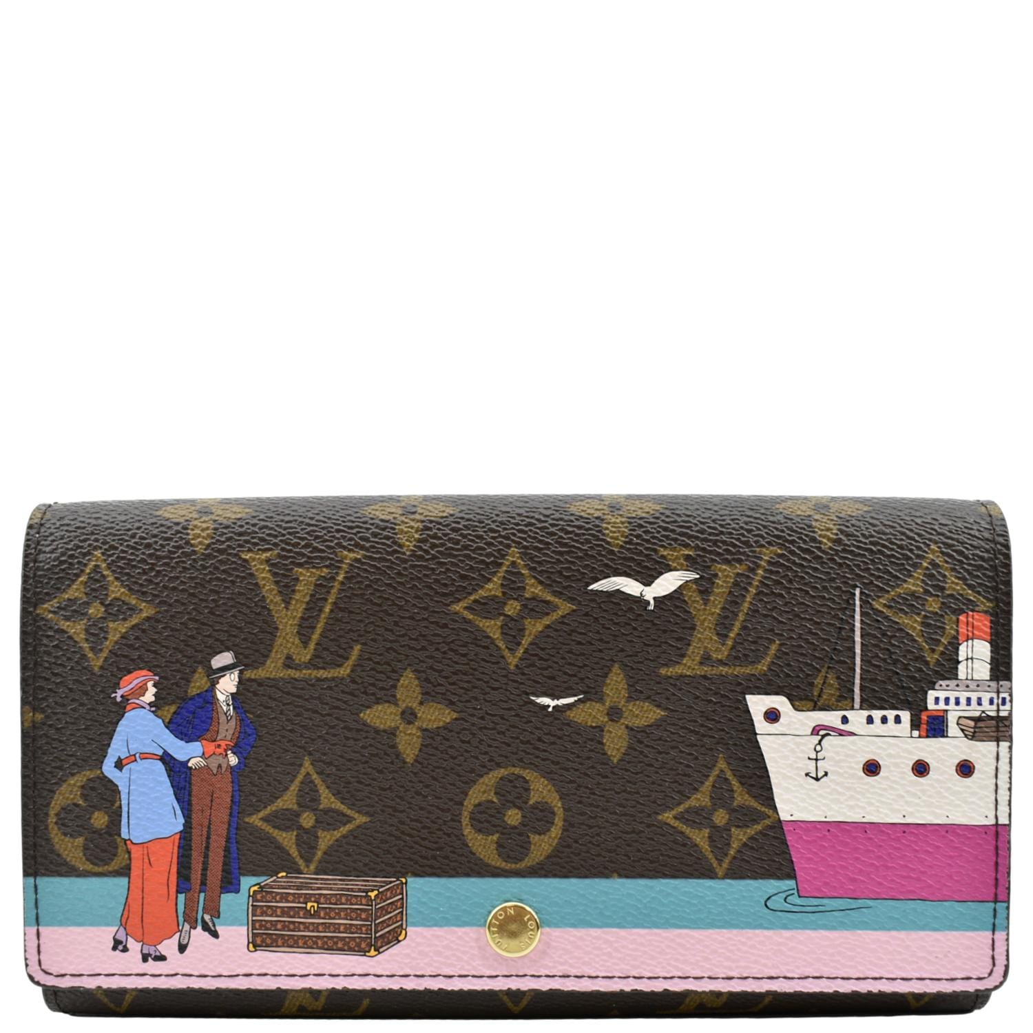 Louis Vuitton Sarah GM Large Canvas Travel Wallet LV-0813N-0005