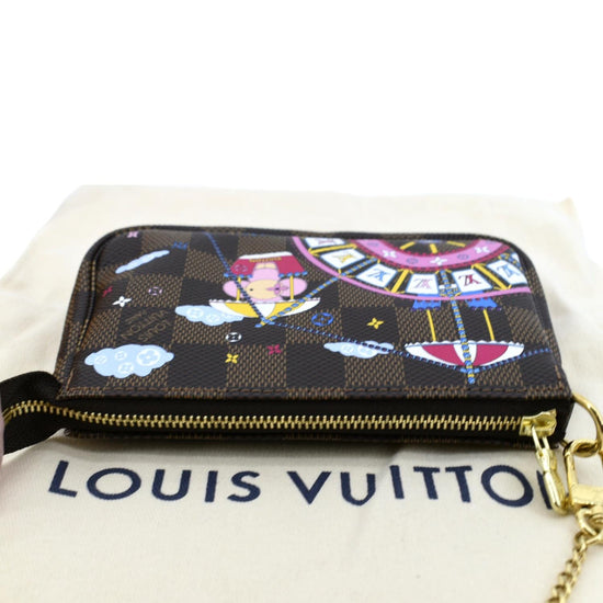 LOUIS VUITTON Christmas Animation Pochette Damier Azur Accessoires Pou