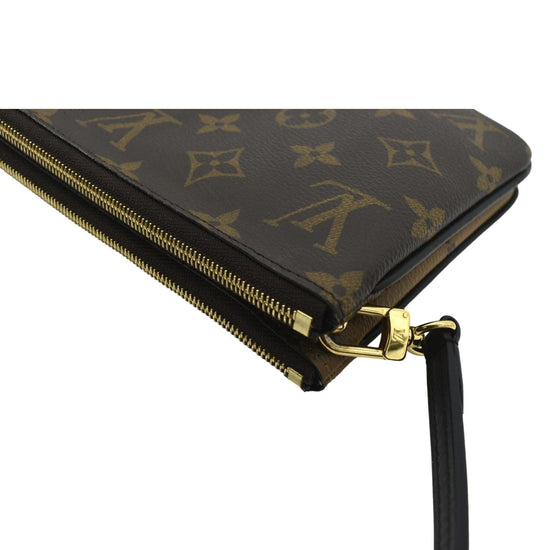 Double Zip Pochette Giant Reverse Monogram – Keeks Designer Handbags