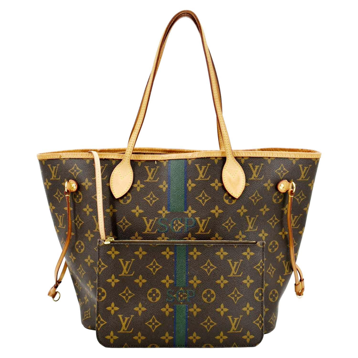 louis vuitton leather neverfull