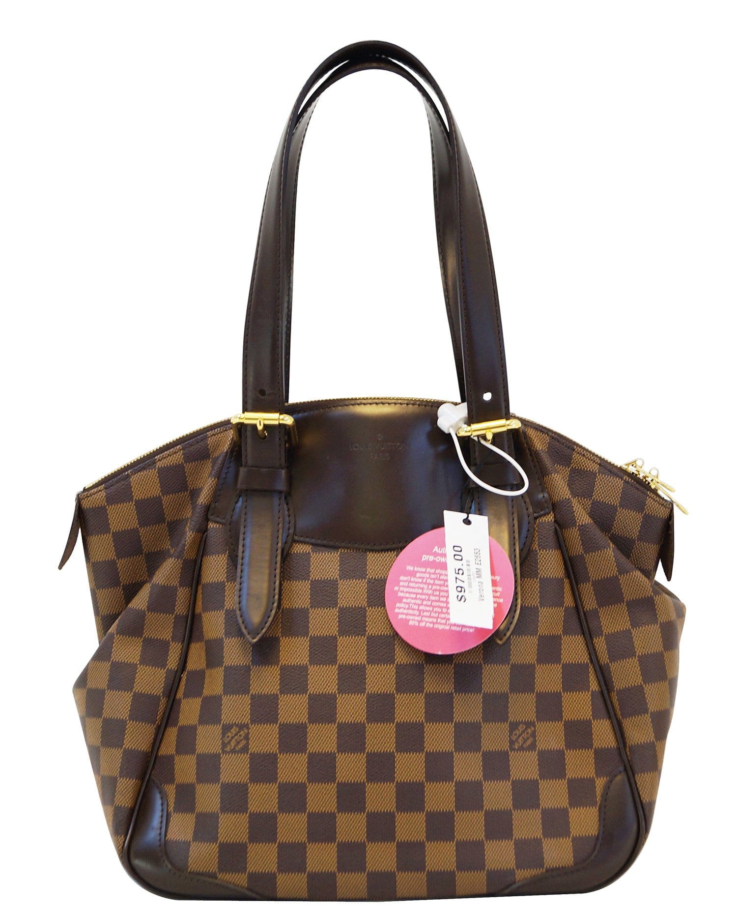 LOUIS VUITTON Damier Ebene Verona handbag authentic