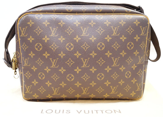 Louis+Vuitton+Reporter+Shoulder+Bag+GM+Brown+Canvas for sale online