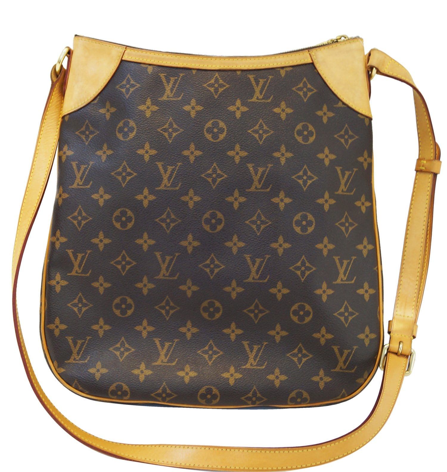 Authentic LOUIS VUITTON Monogram Brown Odeon MM Shoulder Bag E3178