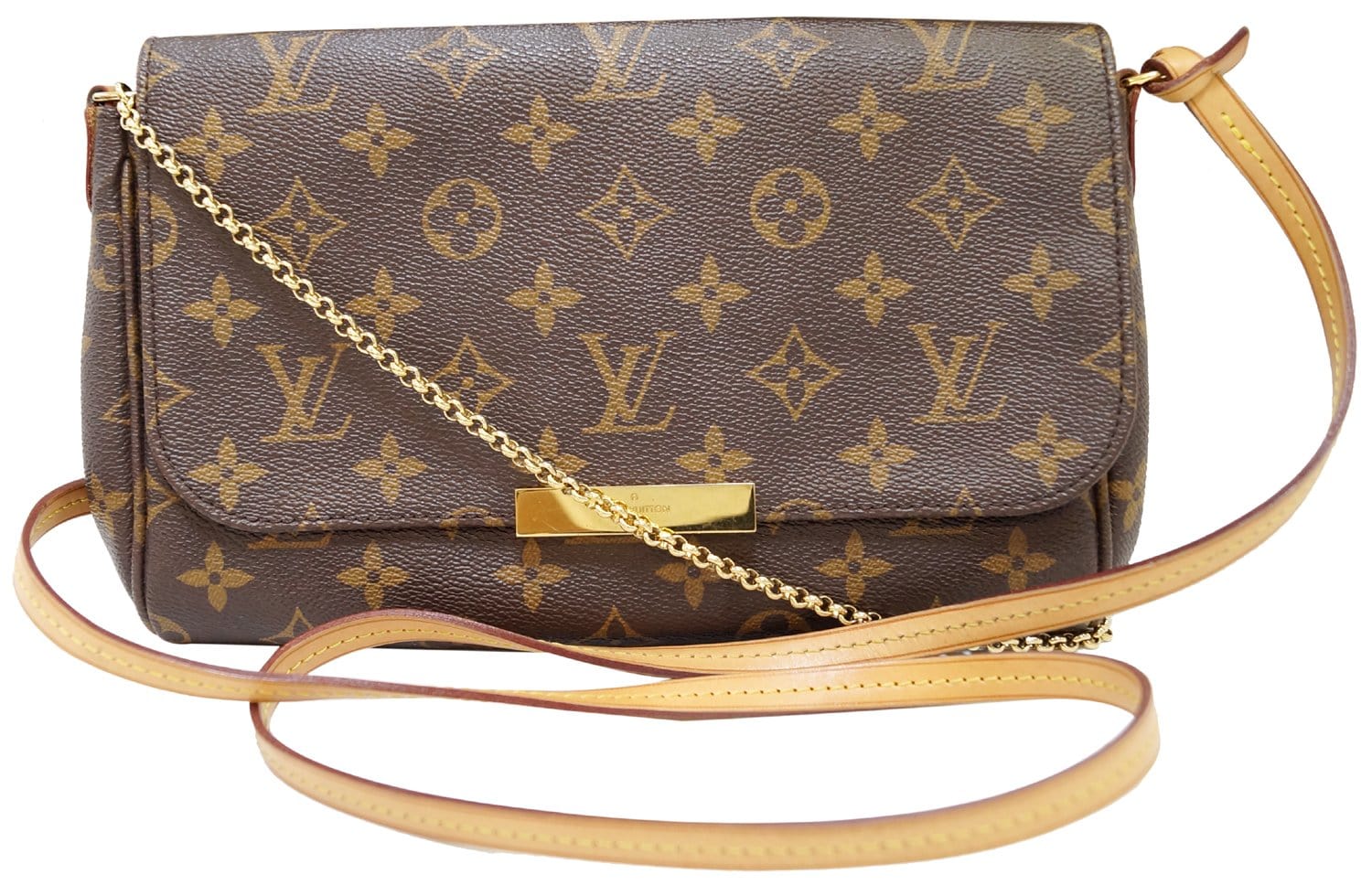 🌸 Louis Vuitton Favorite MM Monogram Chain Clutch Crossbody Bag