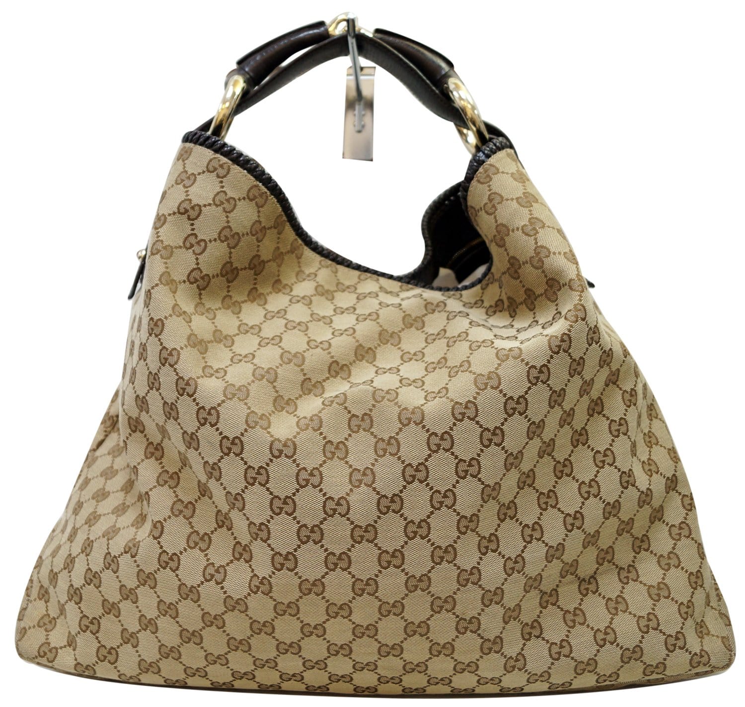 GUCCI GG Canvas Horsebit Large Hobo Bag 114900