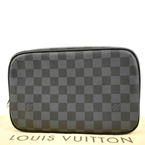 Louis Vuitton Damier Graphite Toiletry Pouch PM in Black Coated Canvas  Cloth ref.946945 - Joli Closet