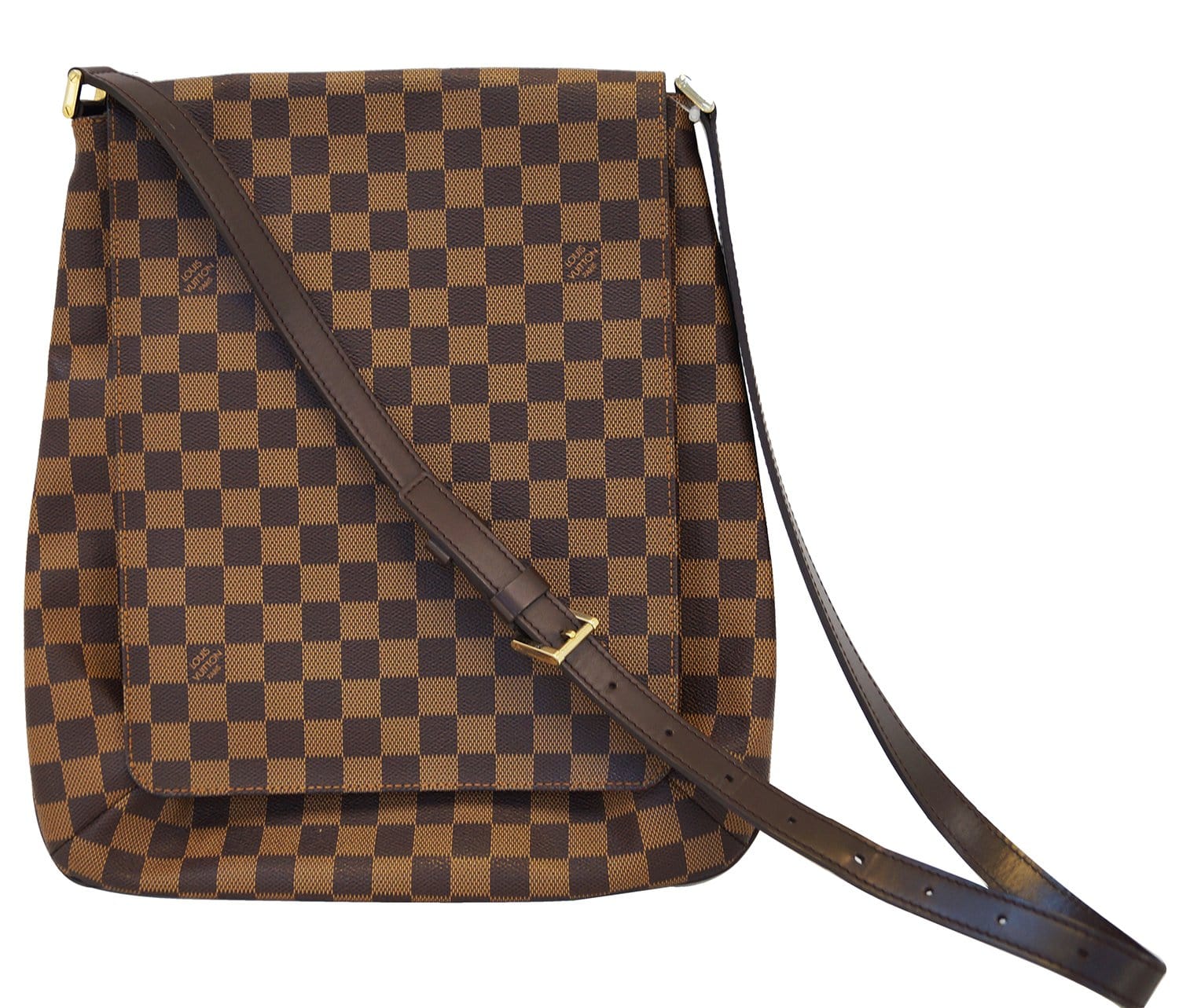 LOUIS VUITTON Damier Ebene Musette Salsa GM Shoulder Bag