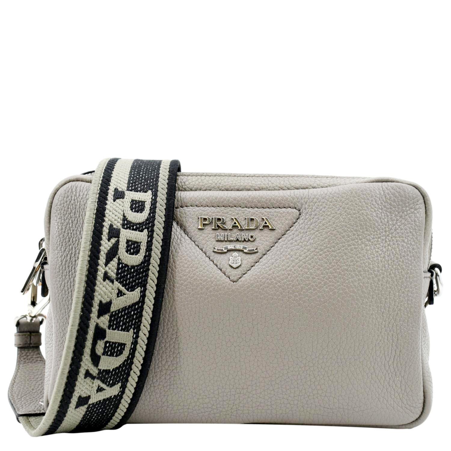 Prada Small Flou Shoulder Bag - Grey for Women