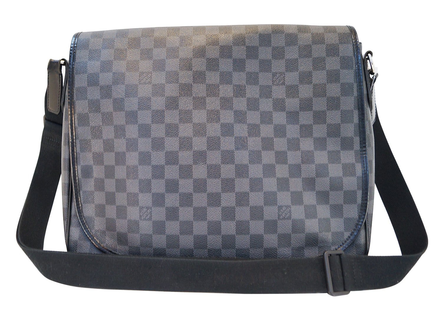 LOUIS VUITTON Authentic Men's Grey Damier Graphite Daniel GM Messenger  Bag