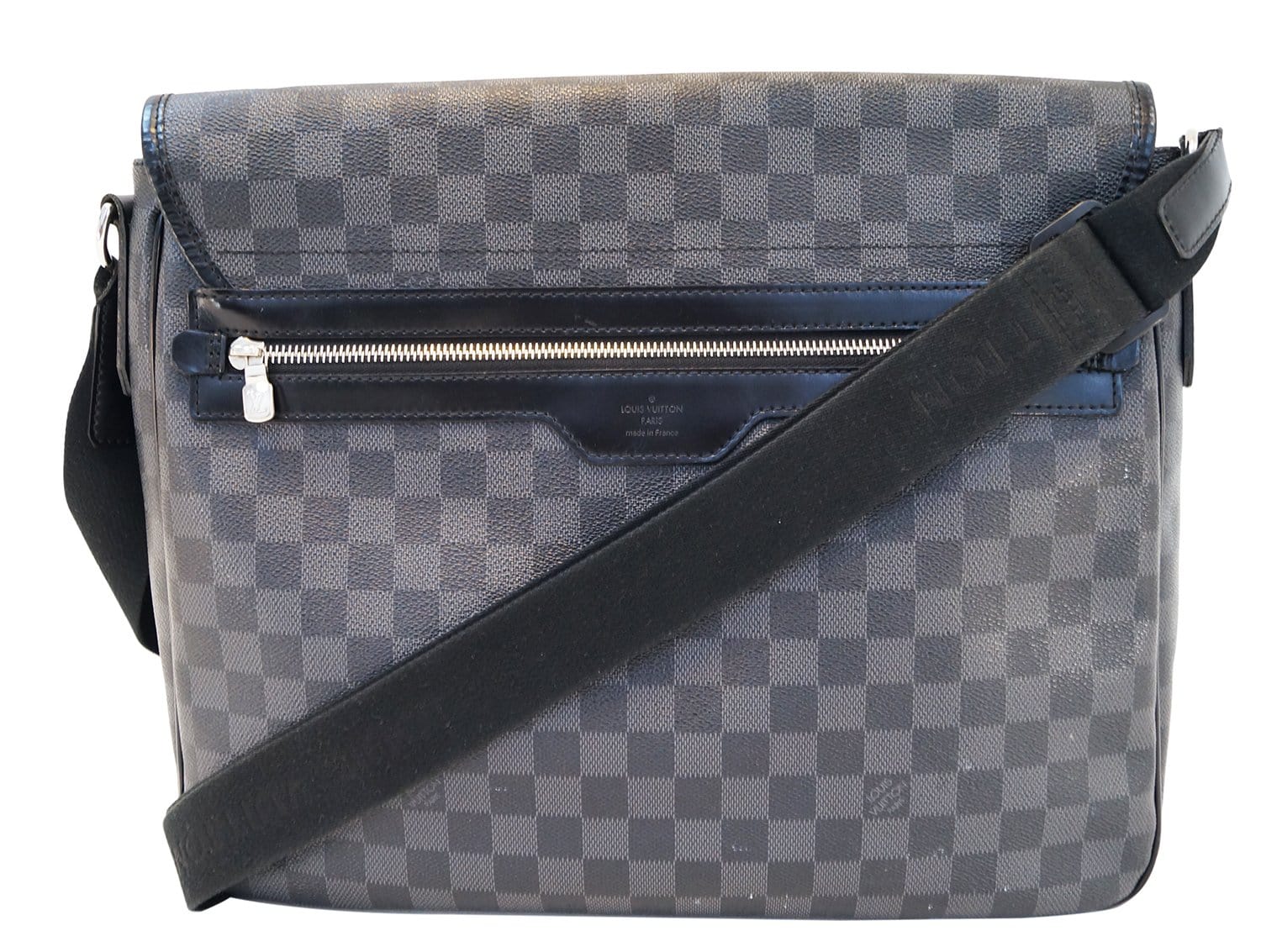 Authentic LOUIS VUITTON Damier Graphite Daniel GM Messenger Bag E3250