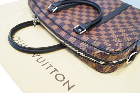 LOUIS VUITTON Damier Ebene Porte Documents Voyage PM Handbag