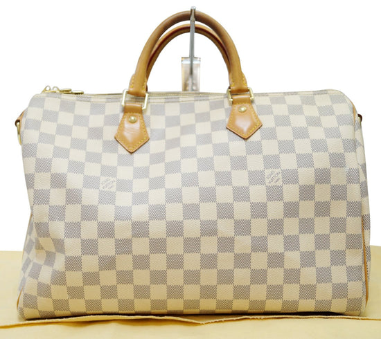 Louis Vuitton Damier Azur Speedy Bandouliere 35 Boston with Strap