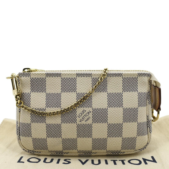 Louis Vuitton Damier Azur Mini Pochette Accessoire White Cloth ref