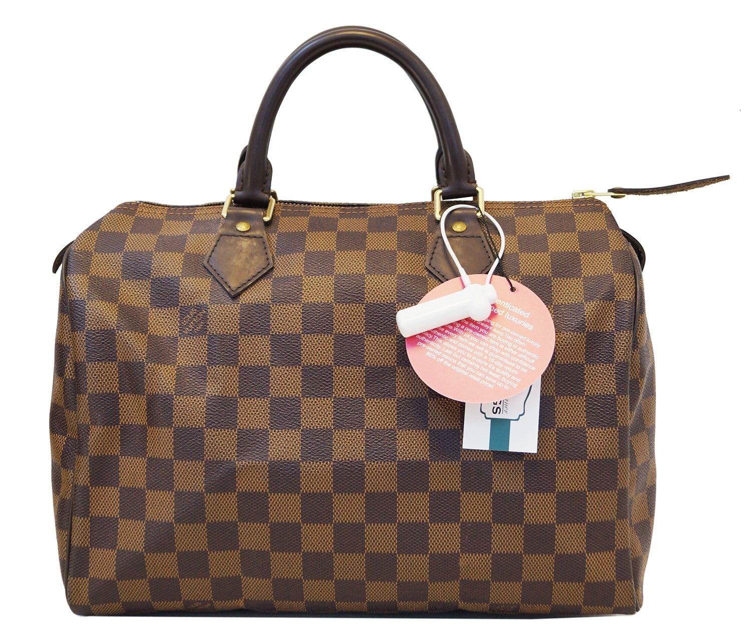 Authentic Louis Vuitton Damier Ebene Speedy 30 Handbag