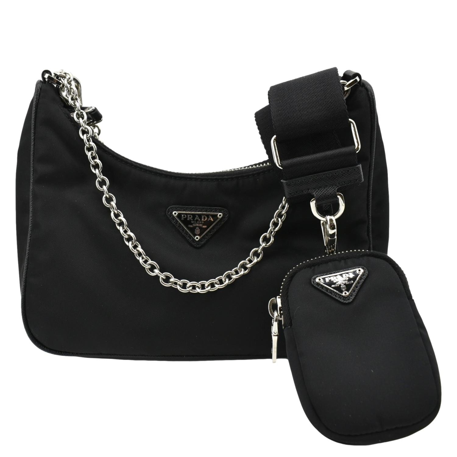 Re Edition 2005 Small Leather Shoulder Bag in Black - Prada