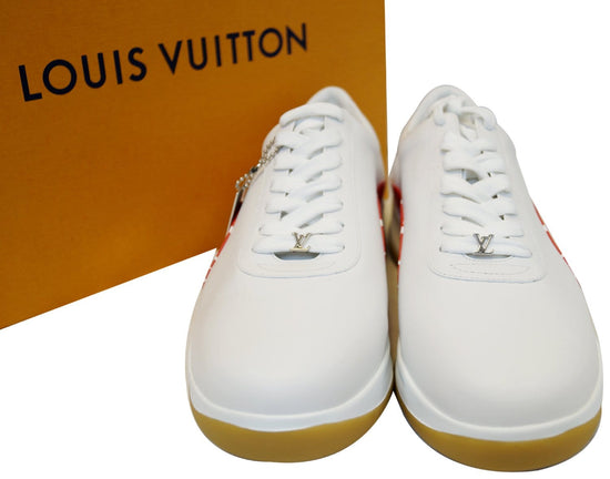 LOUIS VUITTON Supreme X White/Red Sneakers 9.1/2