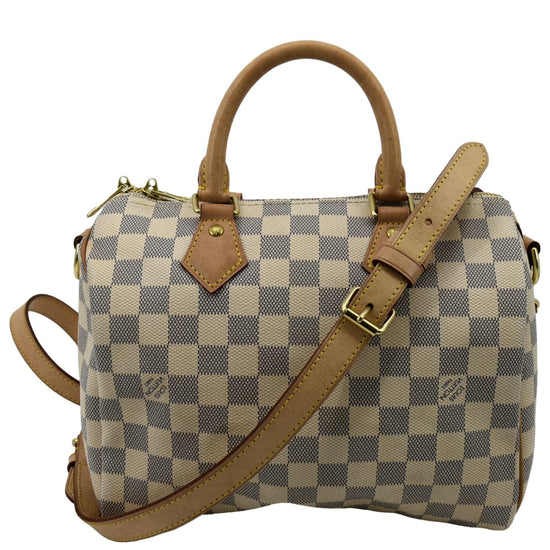 Louis Vuitton Speedy 25 Bandouliere Azur Handbag DU0153