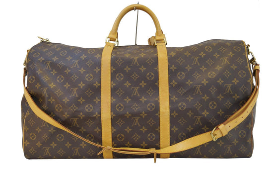 Sold-LOUIS VUITTON Monogram Keepall Bandouliere 60 Boston Bag w/Strap –  Preloved Lux