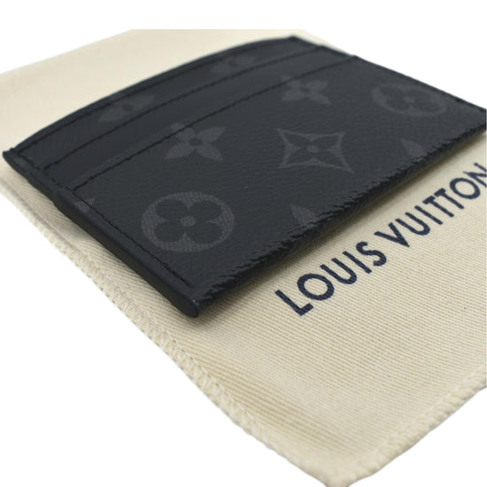 Louis Vuitton LV Card holder eclipse Grey Leather ref.242784