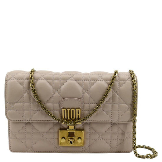 Dior, Bags, Christian Dior Dioraddict Flap Bag Cannage Quilt Lambskin  Medium Pink