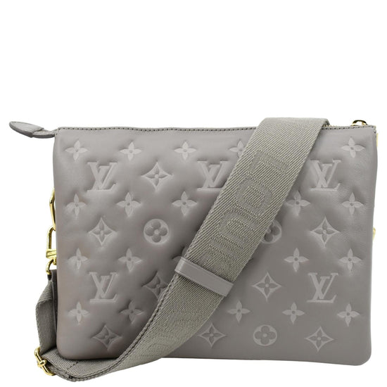 Coussin leather handbag Louis Vuitton Grey in Leather - 25251102