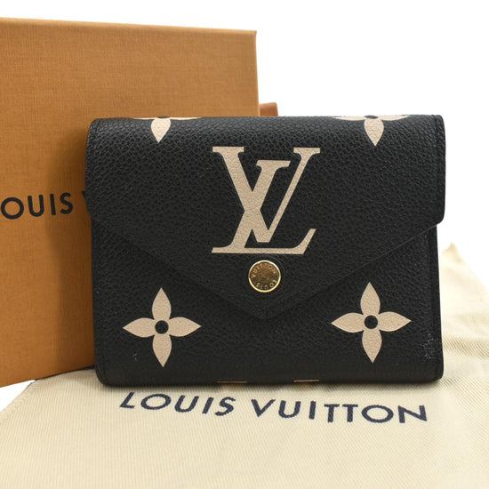 Louis Vuitton Bicolor Monogram Empreinte Portefeuille Victorine M80968 Noir  x Complaint Compact Wallet - ShopStyle
