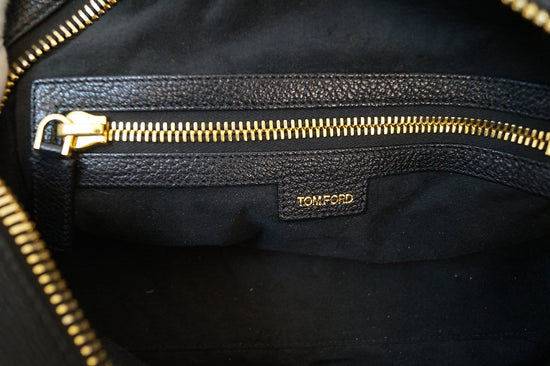 TOM FORD Black Charlotte Leather Small Tote Bag E3255