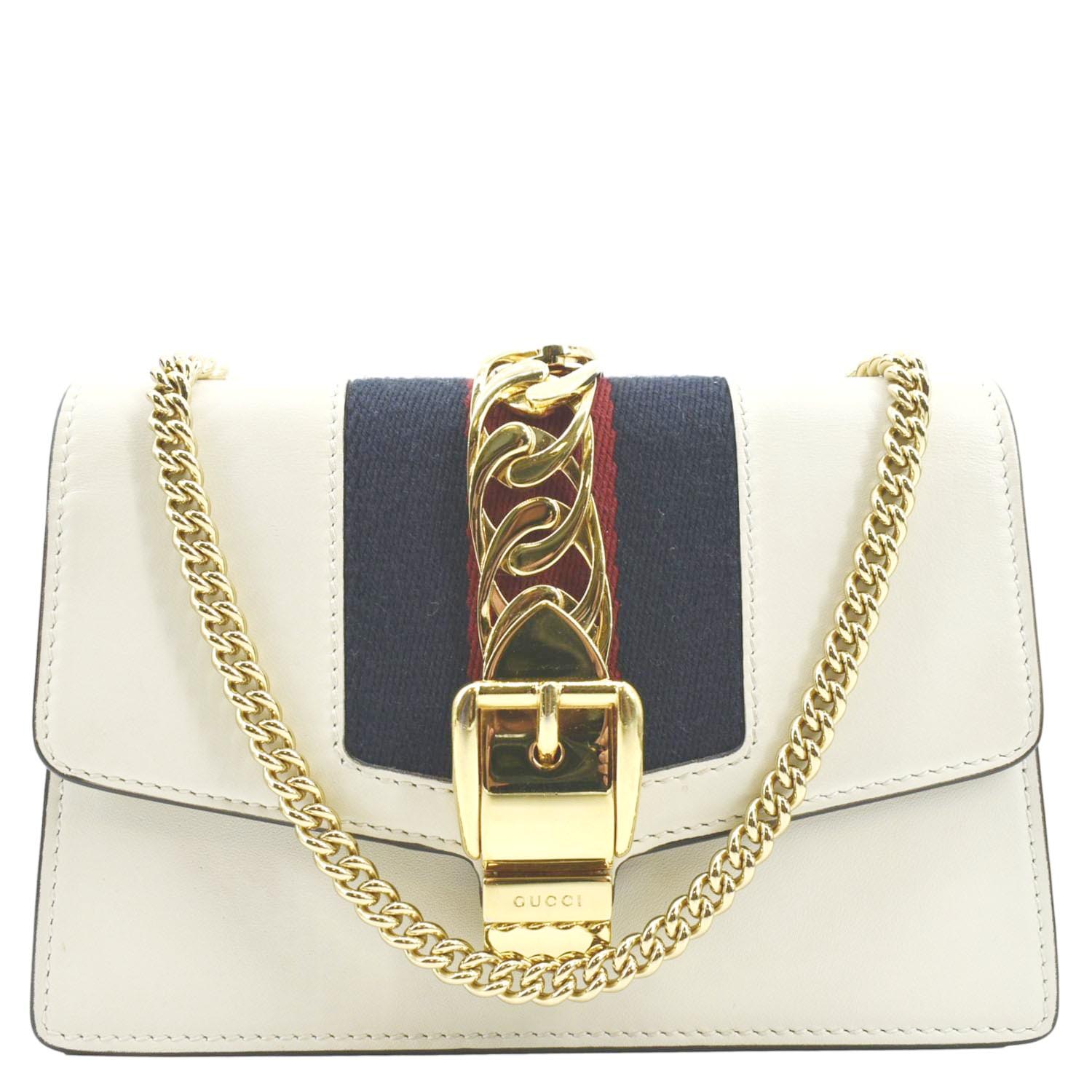 Gucci Sylvie Super Mini Leather Crossbody Bag