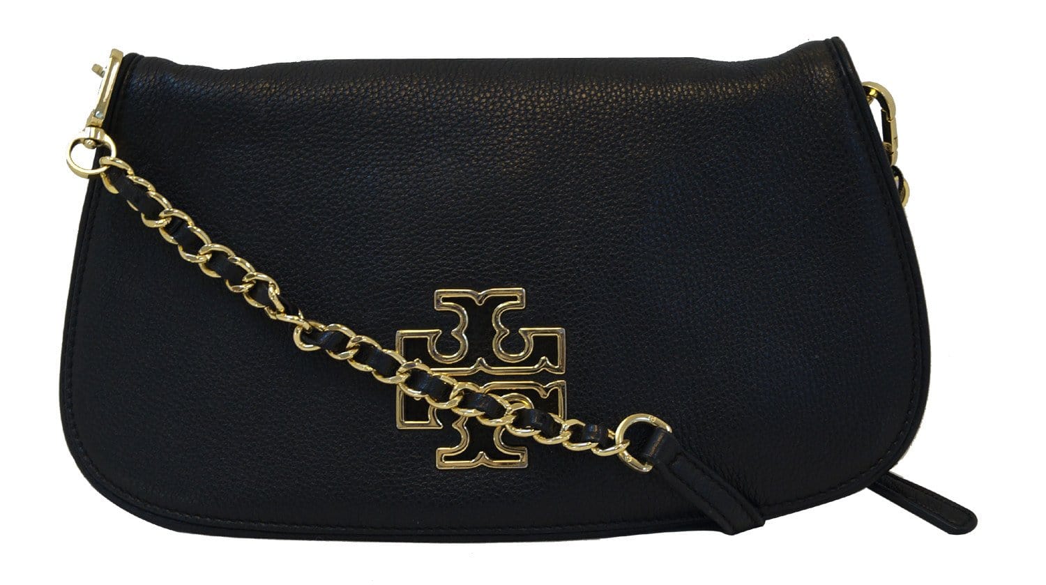 gold chain tory burch purse black