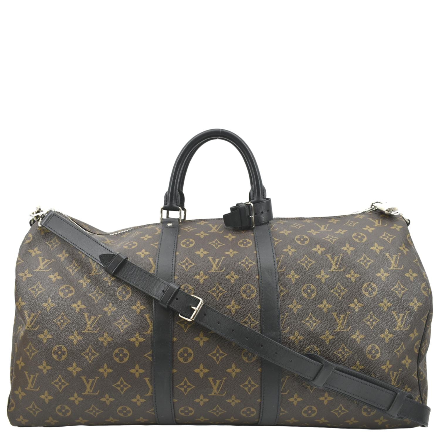 Louis Vuitton Keepall Bandouliere Monogram Macassar (Without Accessories)  55 Brown/Black